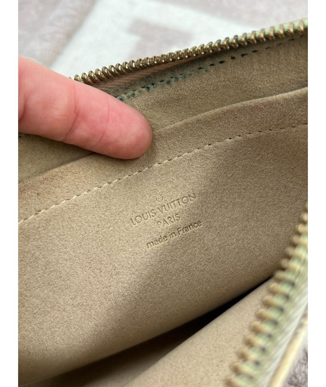 LOUIS VUITTON Бежевая кожаная сумка с короткими ручками, фото 6
