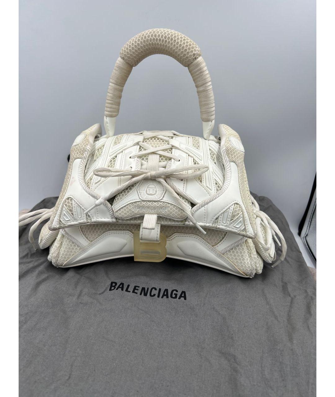 BALENCIAGA Белая кожаная сумка с короткими ручками, фото 2