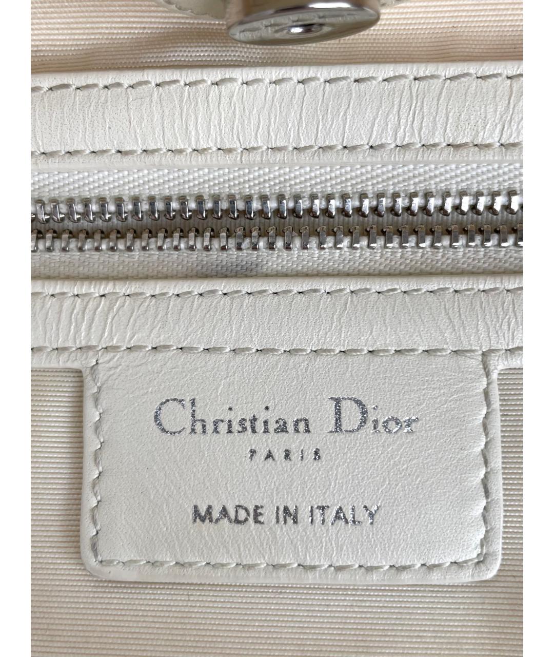 CHRISTIAN DIOR Бежевая кожаная сумка тоут, фото 4