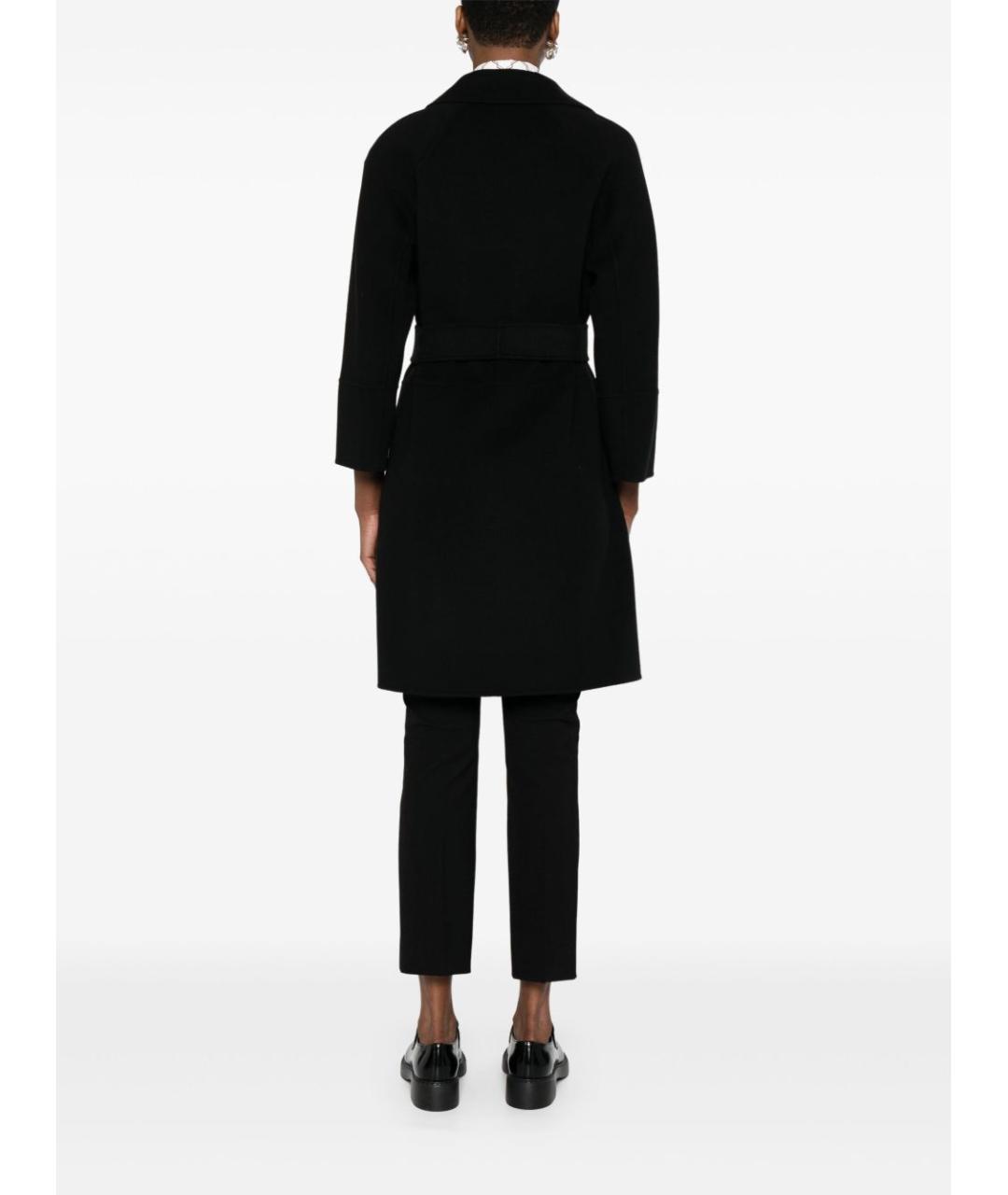 'S MAX MARA Черное шерстяное пальто, фото 4