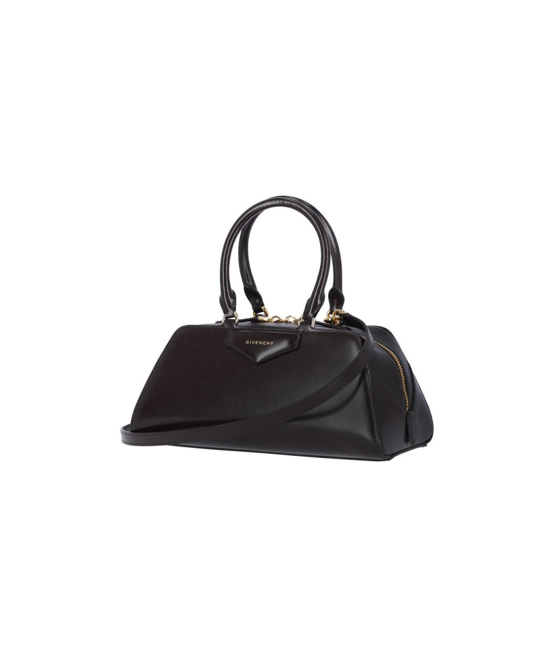 GIVENCHY Коричневая кожаная сумка с короткими ручками, фото 2