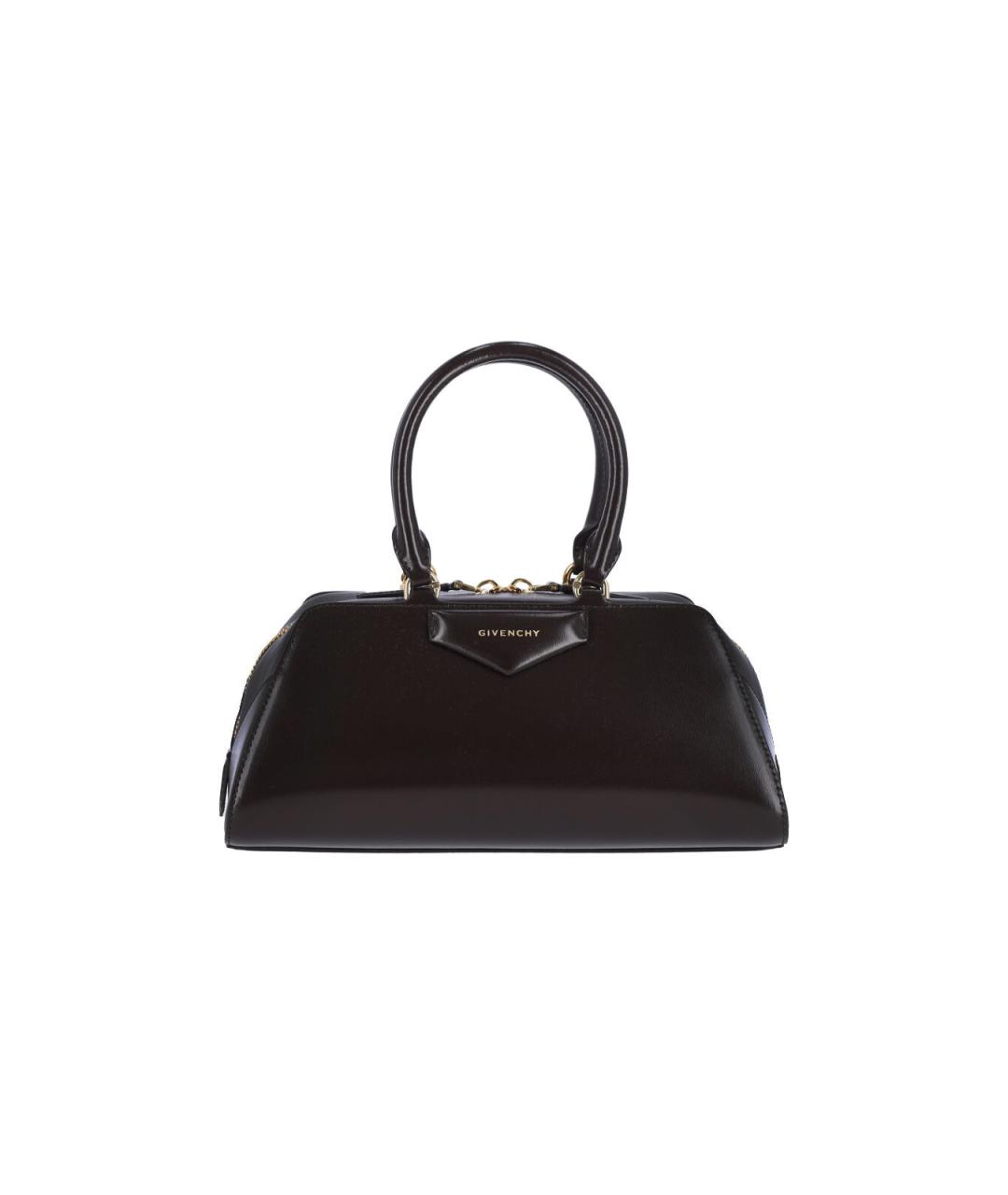 GIVENCHY Коричневая кожаная сумка с короткими ручками, фото 1