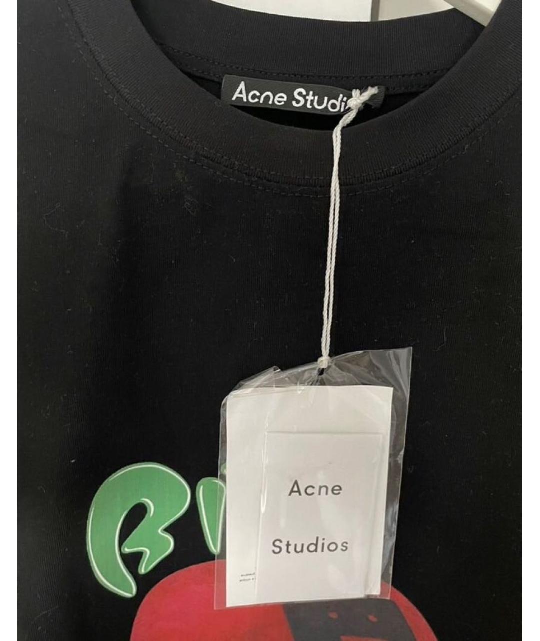 ACNE STUDIOS Черная хлопковая футболка, фото 4
