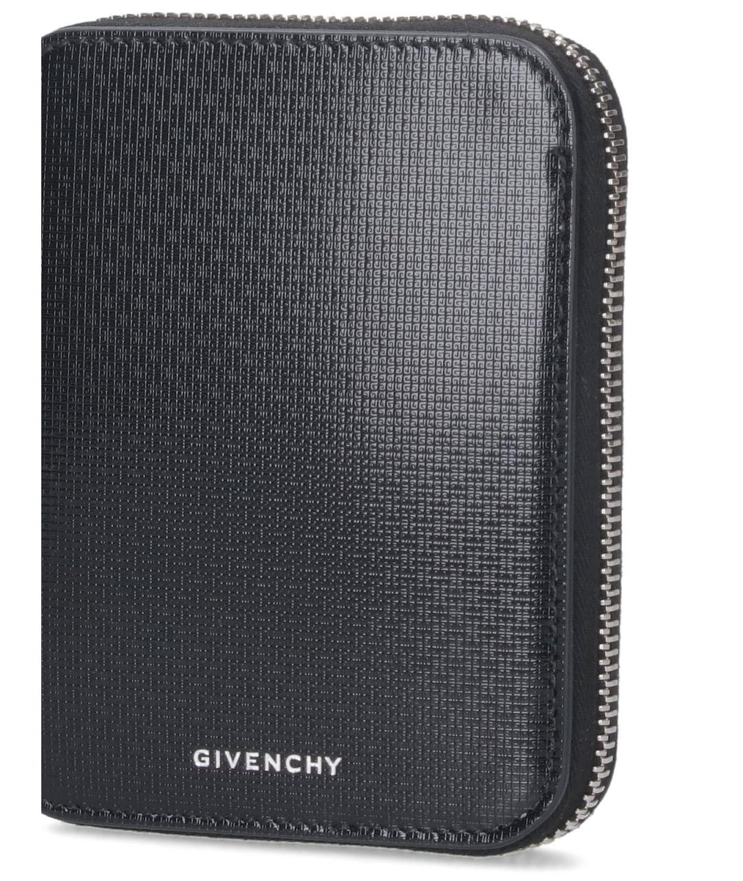 GIVENCHY Черный кожаный кошелек, фото 5