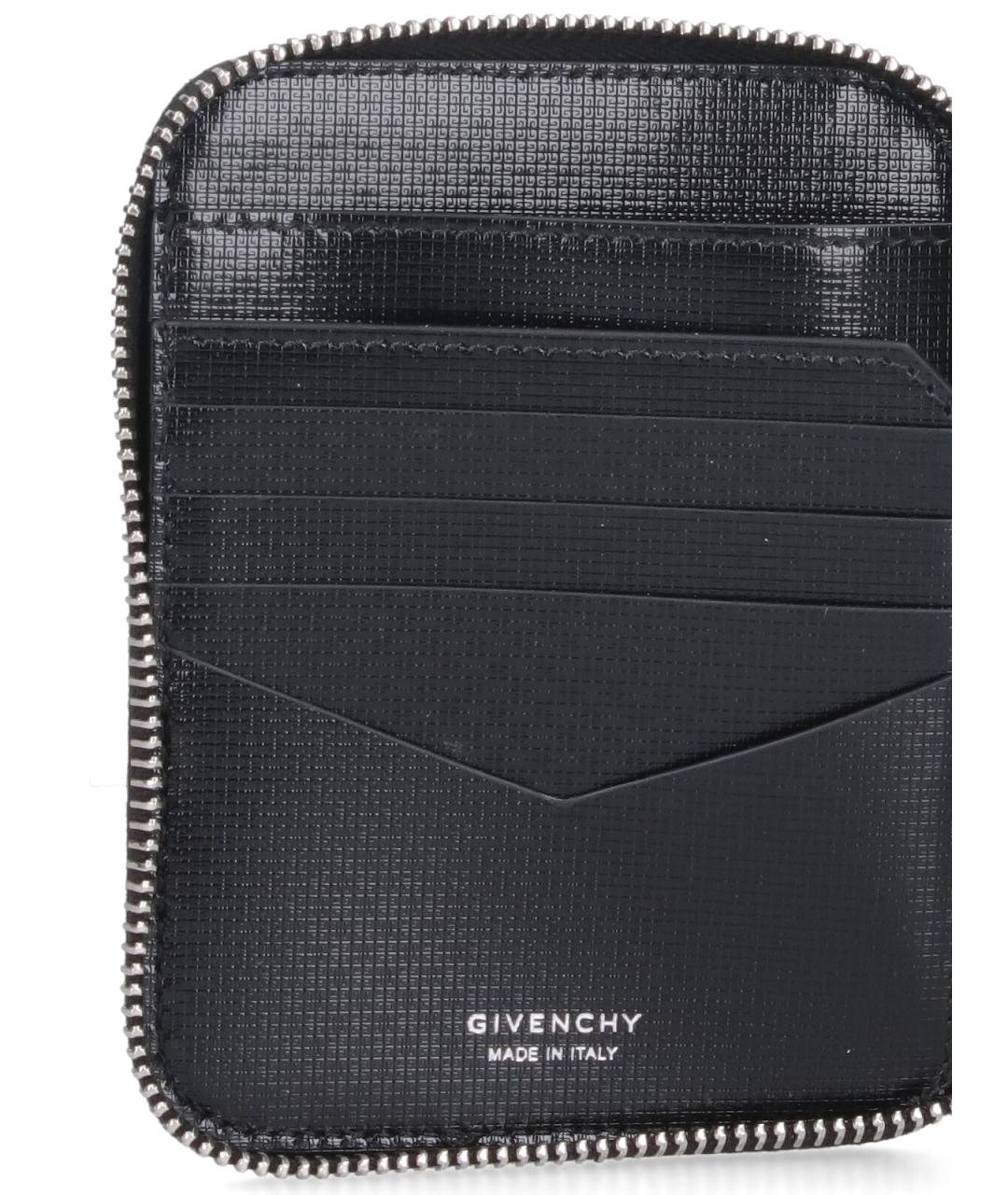 GIVENCHY Черный кожаный кошелек, фото 4