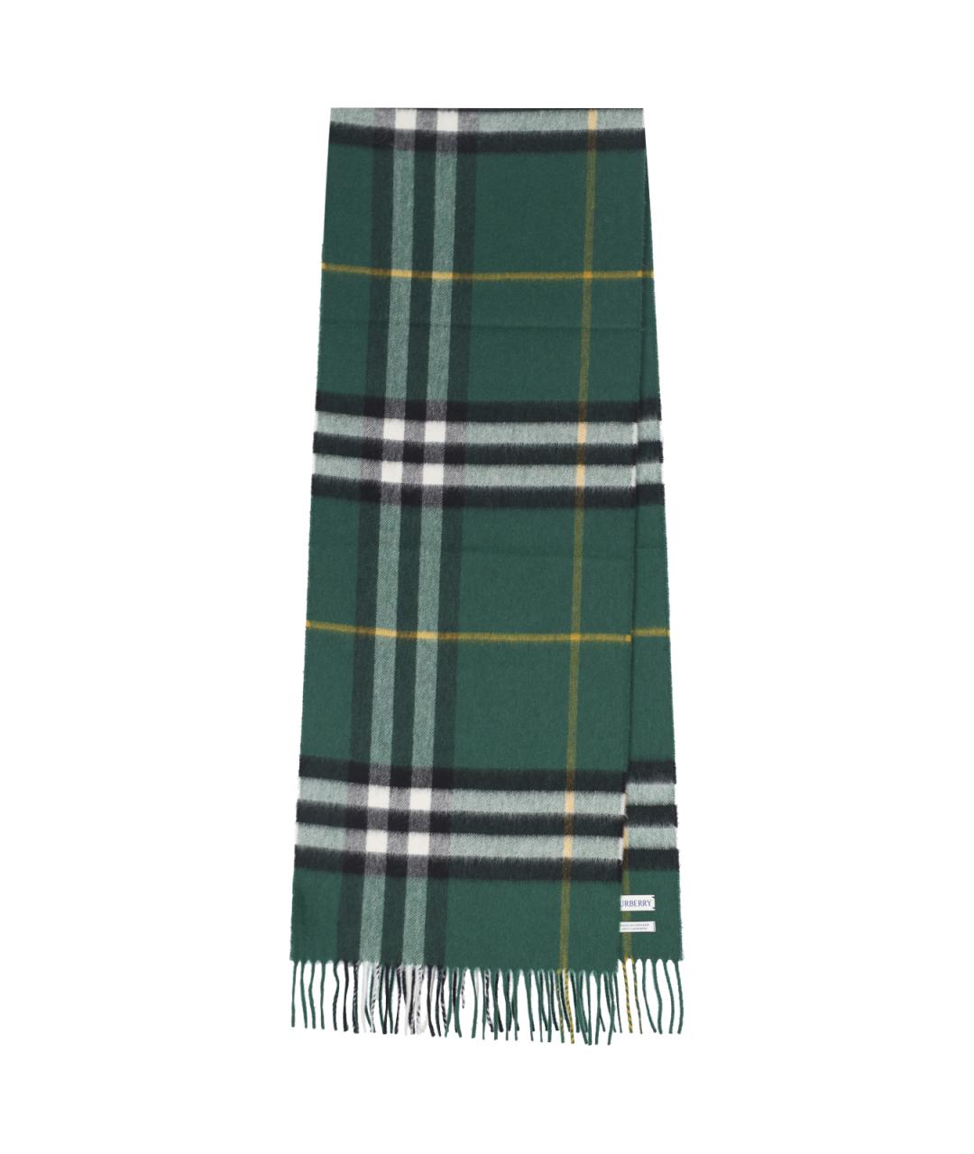 BURBERRY Зеленый кашемировый шарф, фото 1