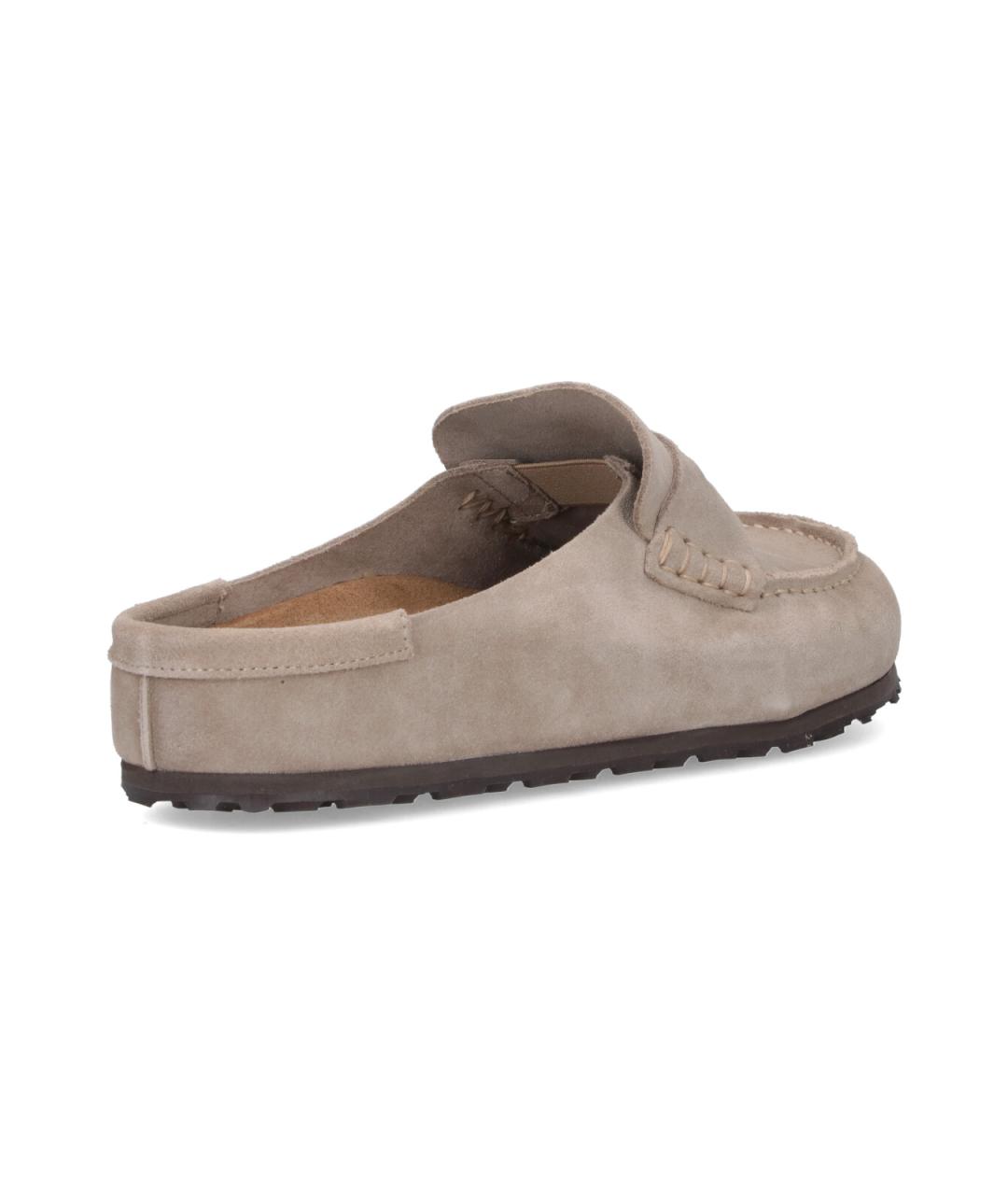 BIRKENSTOCK Бежевые кожаные сабо, фото 4