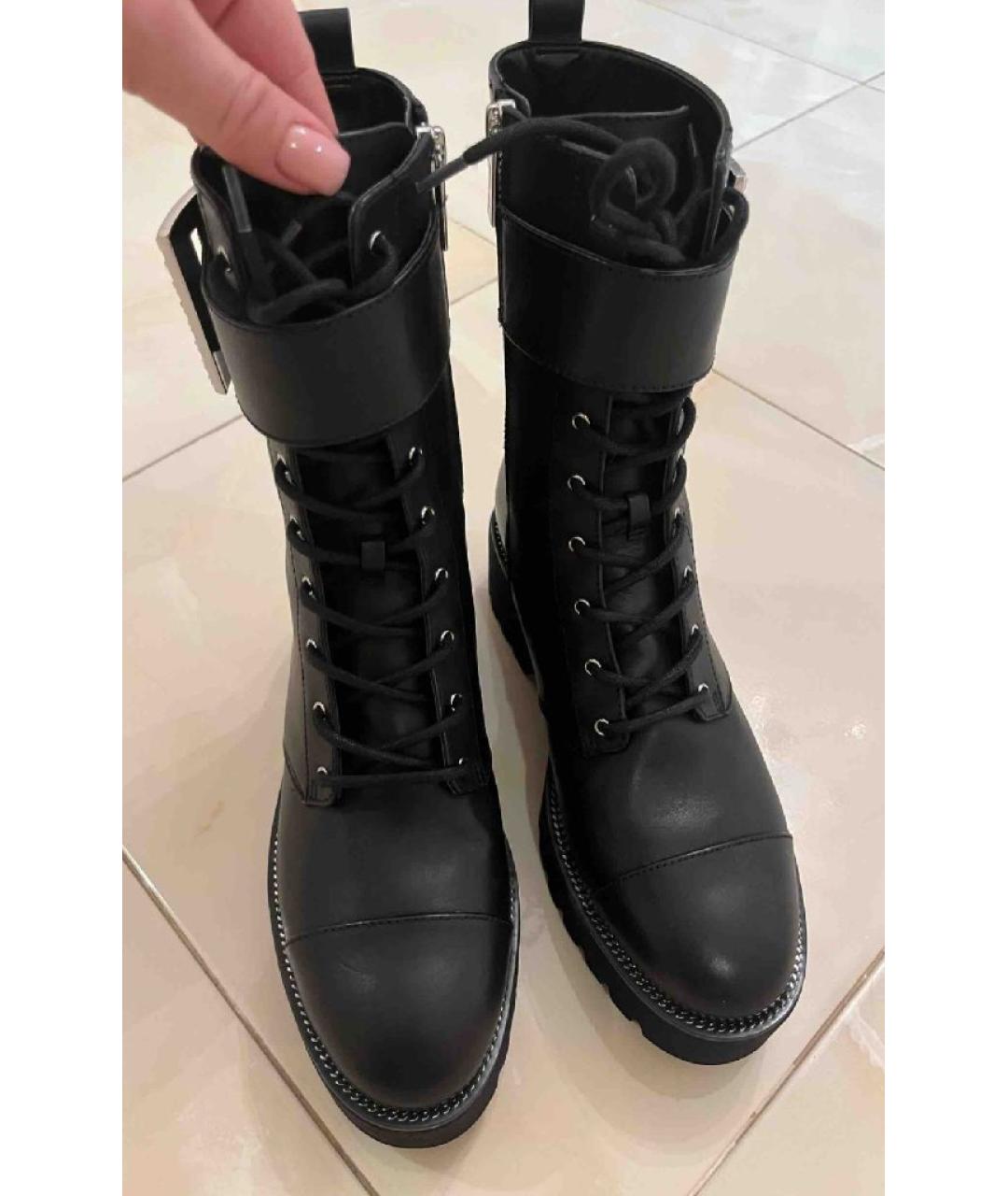 MICHAEL KORS Черные кожаные полусапоги, фото 3