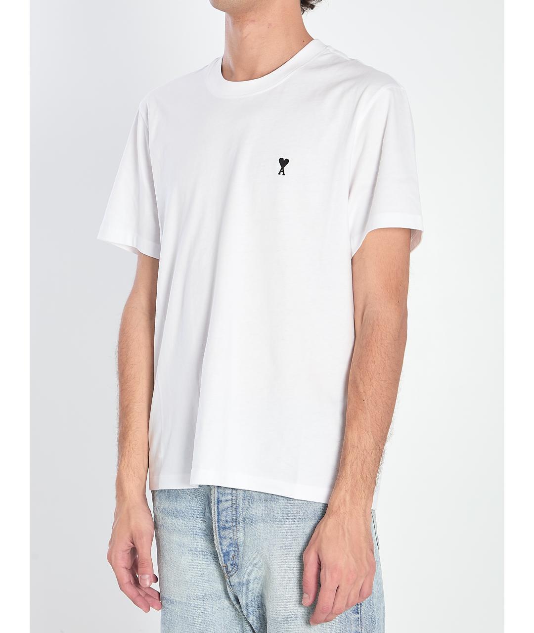 Ami Paris Белая хлопковая футболка, фото 2