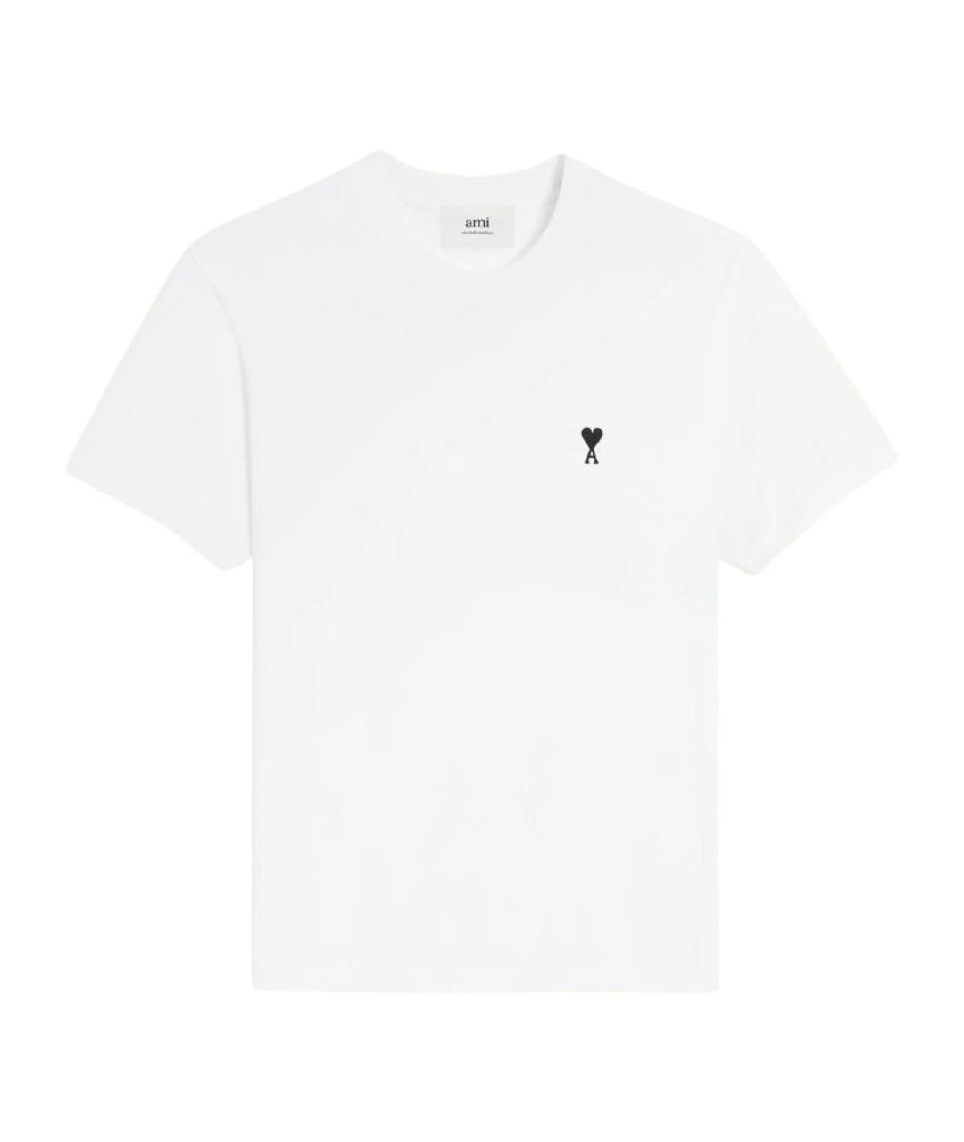 Ami Paris Белая хлопковая футболка, фото 1