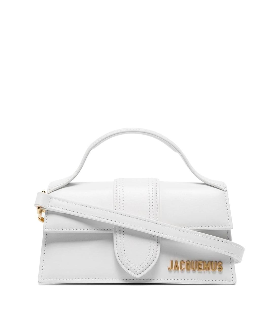 JACQUEMUS Белая кожаная сумка через плечо, фото 1