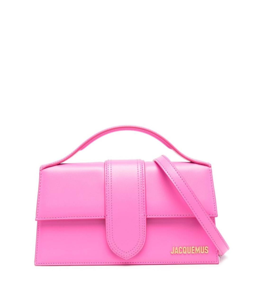 JACQUEMUS Розовая кожаная сумка через плечо, фото 1
