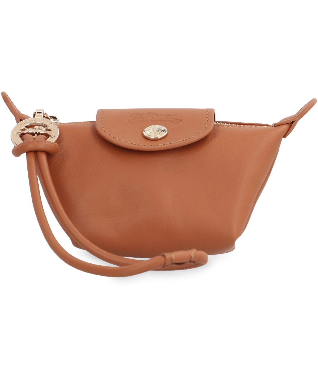 LONGCHAMP Коричневый кожаный кошелек, фото 2