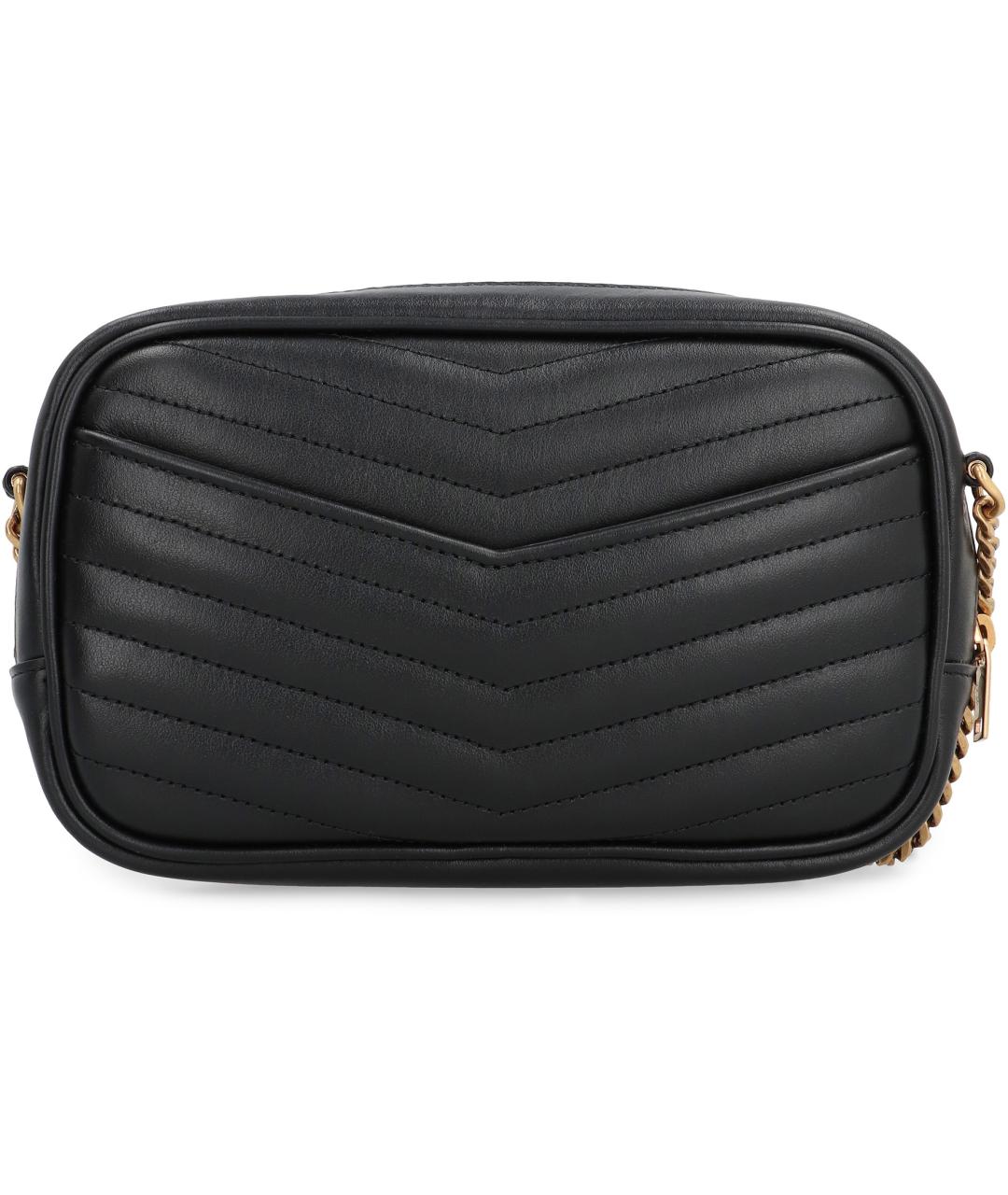 SAINT LAURENT Черная кожаная сумка через плечо, фото 4