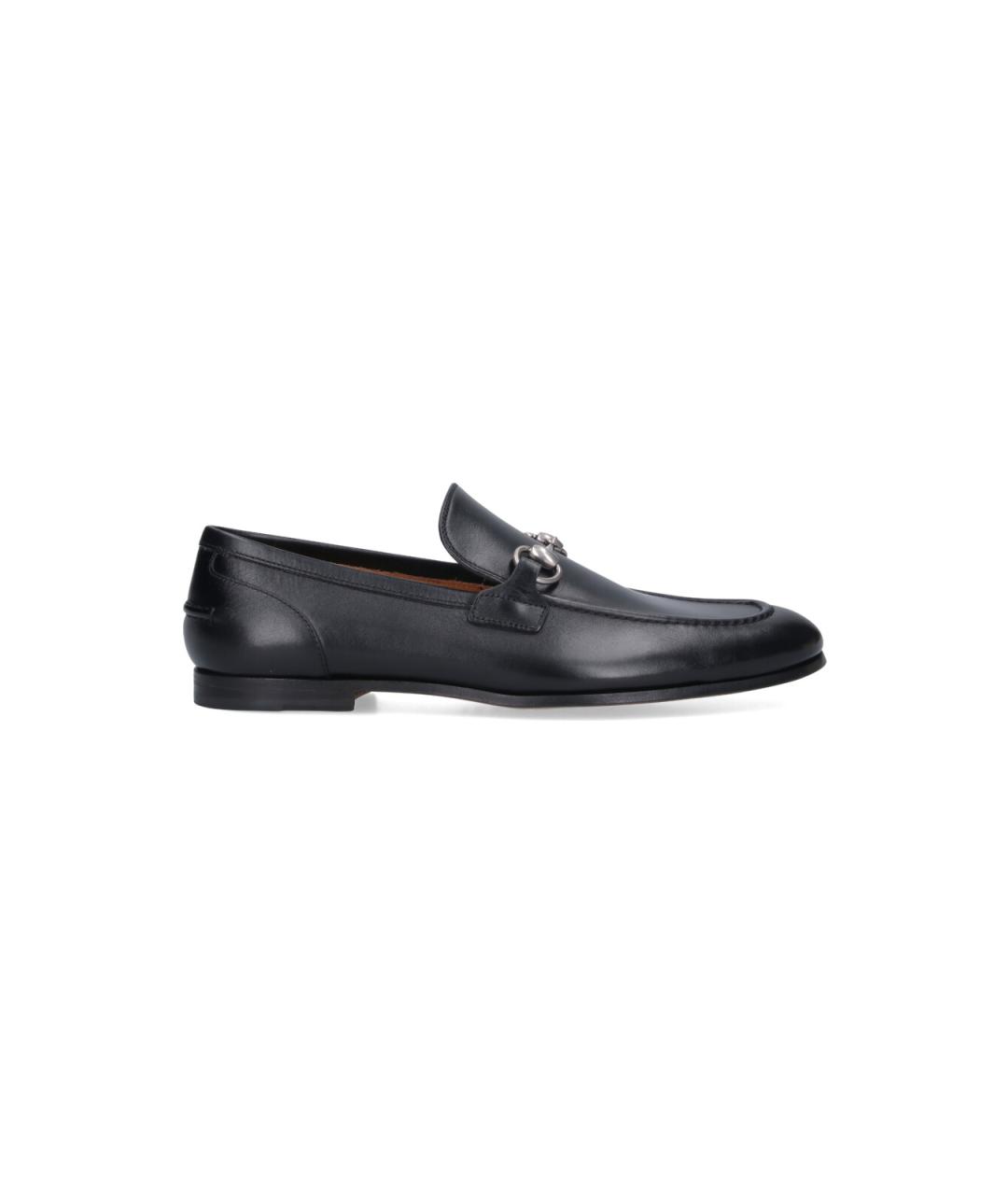 GUCCI Черные кожаные лоферы, фото 1
