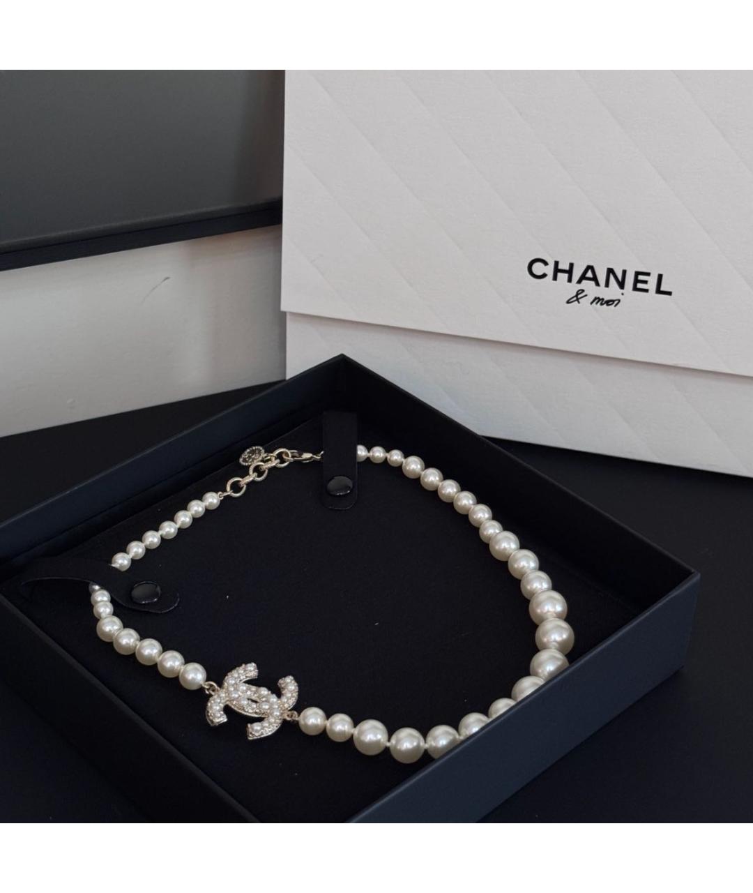 CHANEL Белая подвеска, фото 5