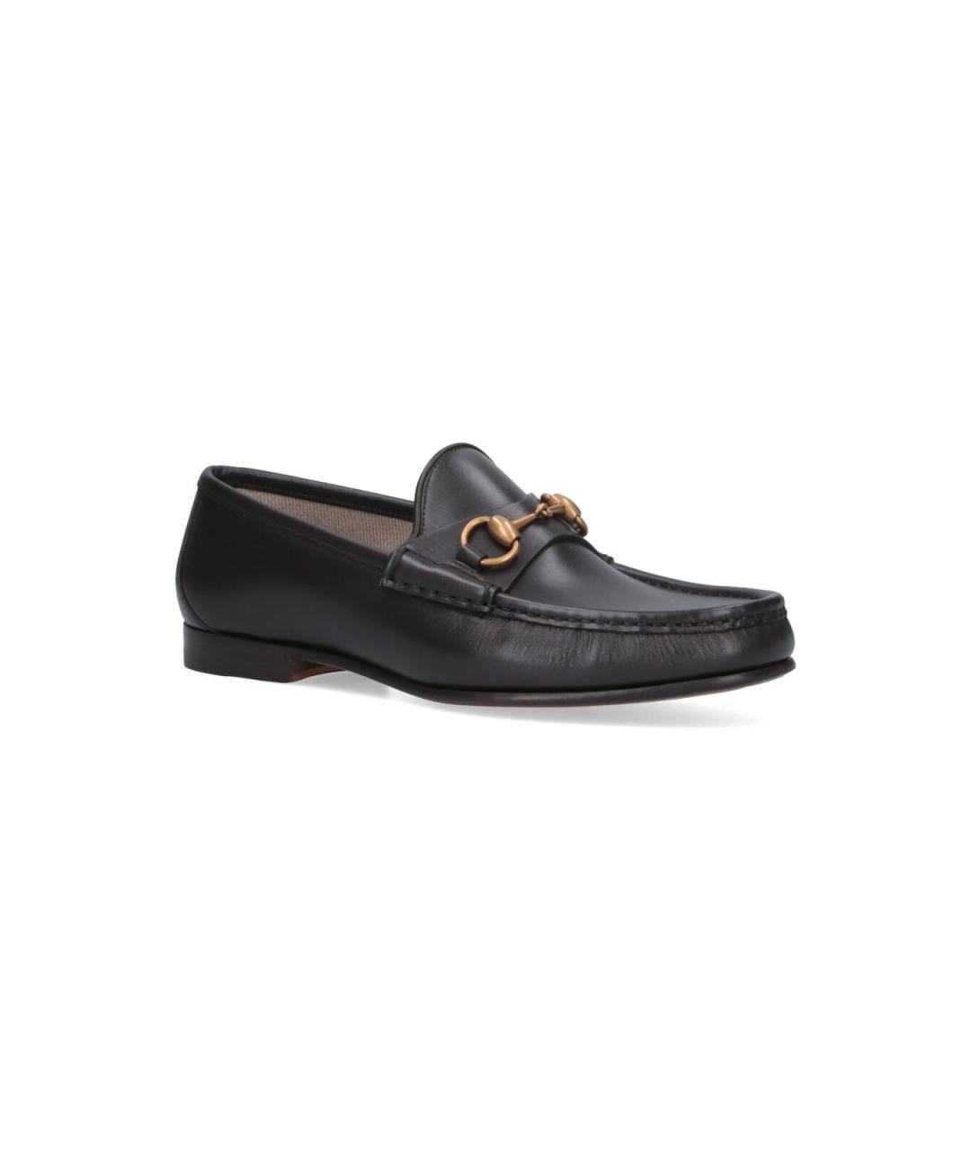 GUCCI Черные кожаные лоферы, фото 2