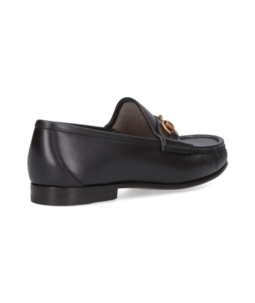 GUCCI Черные кожаные лоферы, фото 4