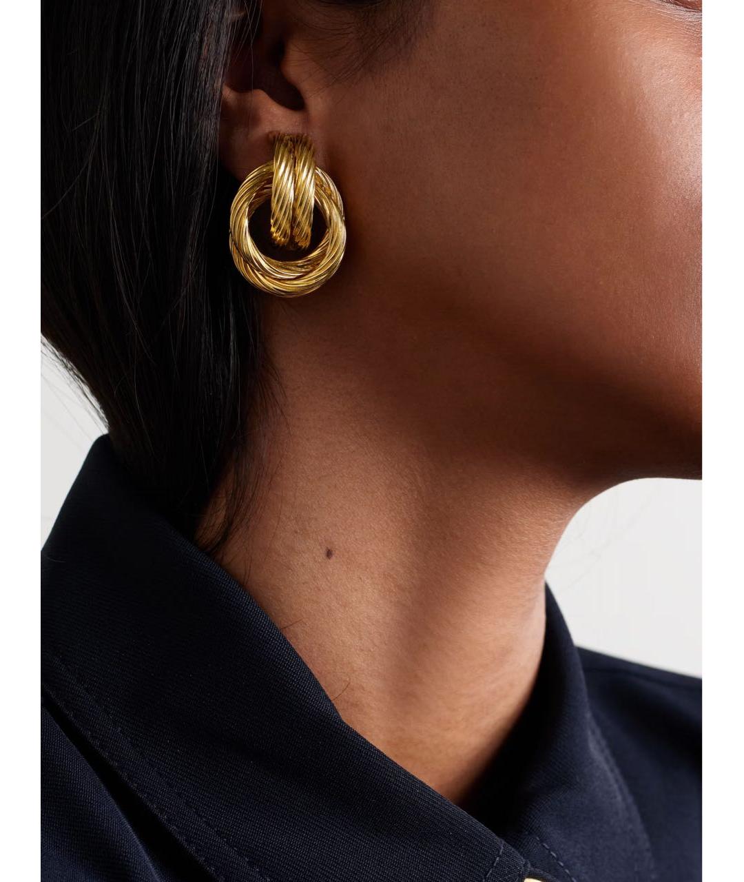 GIVENCHY Золотые металлические клипсы, фото 5