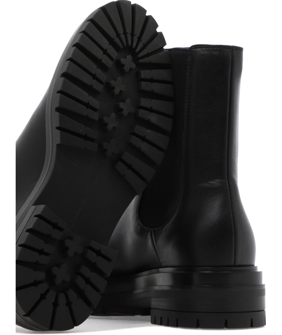 GIANVITO ROSSI Черные кожаные ботинки, фото 5