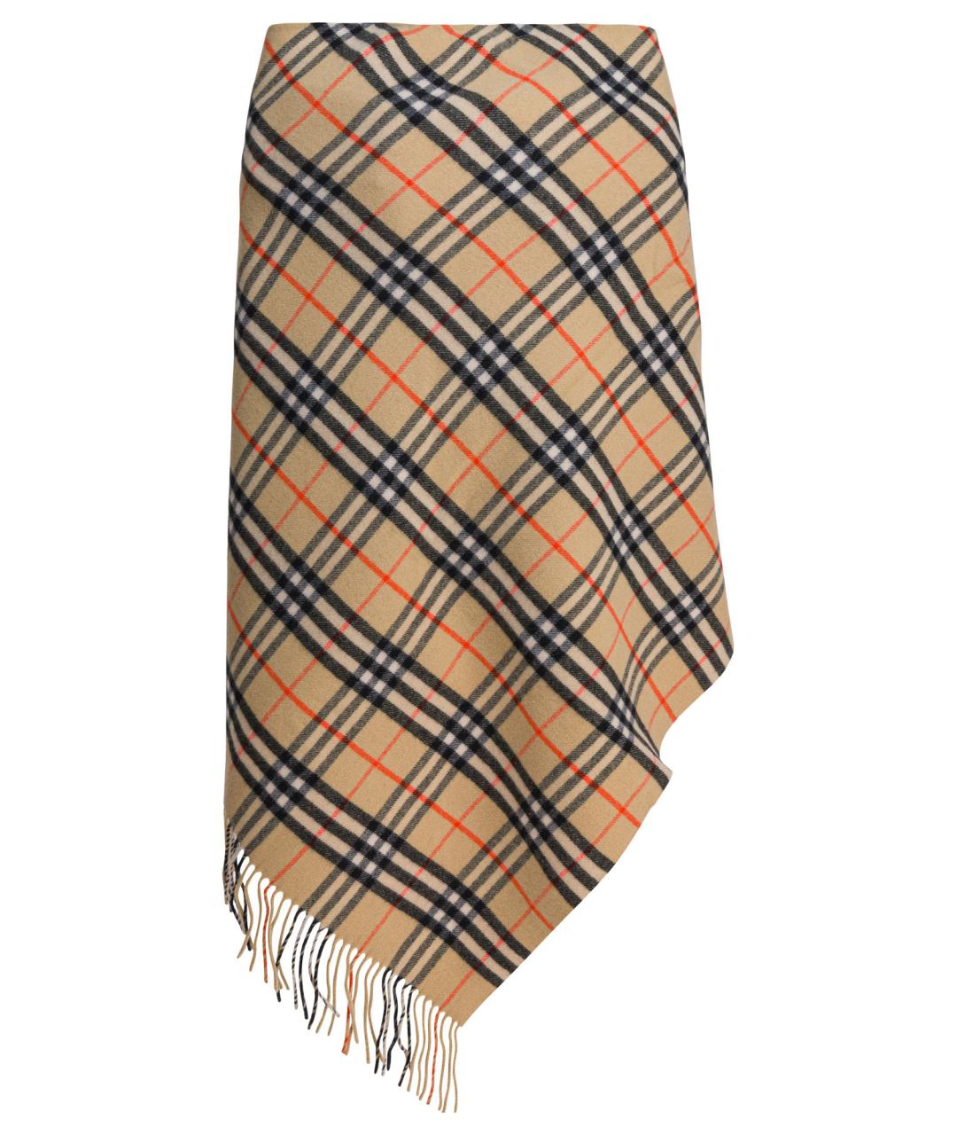 BURBERRY Бежевый шерстяной шарф, фото 2