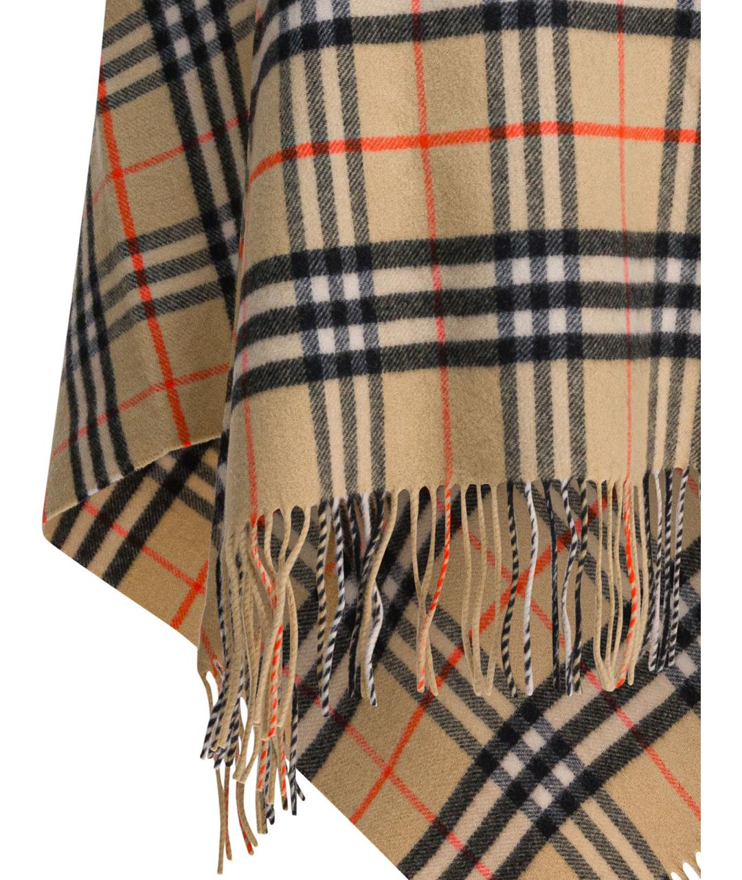 BURBERRY Бежевый шерстяной шарф, фото 3