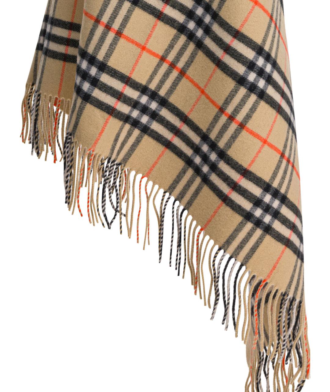 BURBERRY Бежевый шерстяной шарф, фото 4