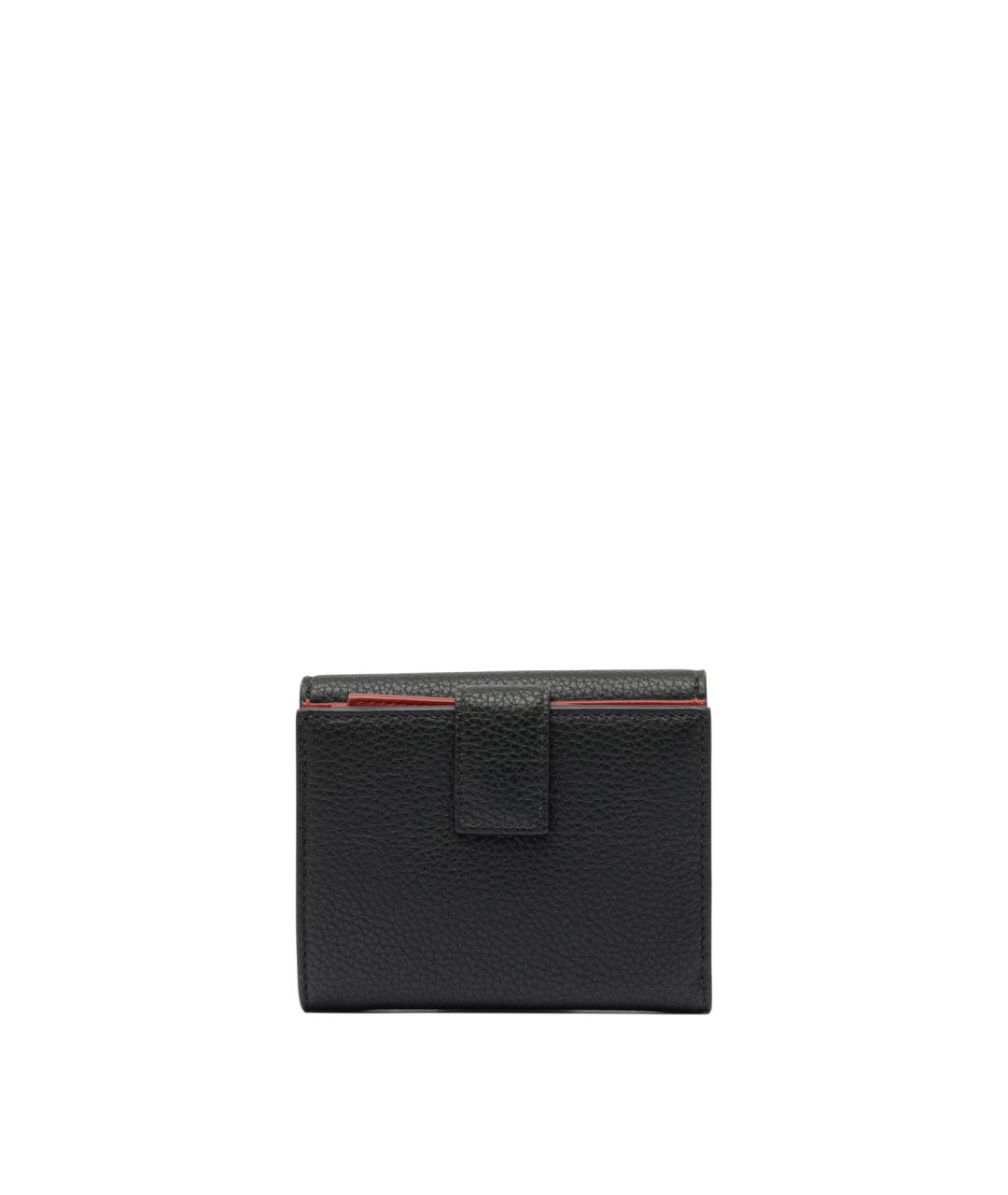 FERRAGAMO Черный кожаный кардхолдер, фото 3
