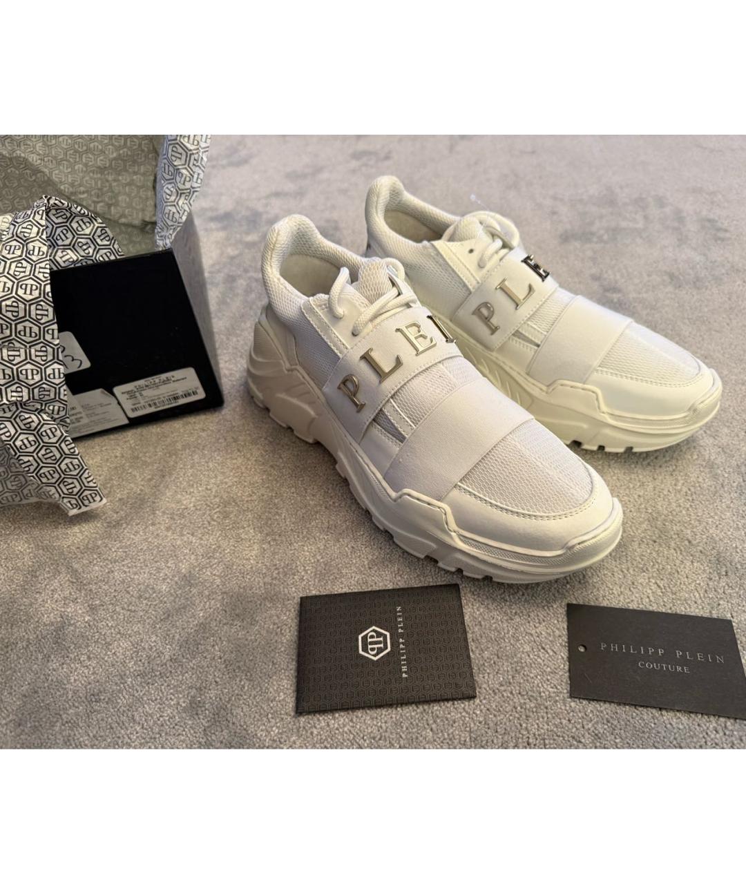 PHILIPP PLEIN Белые низкие кроссовки / кеды, фото 5