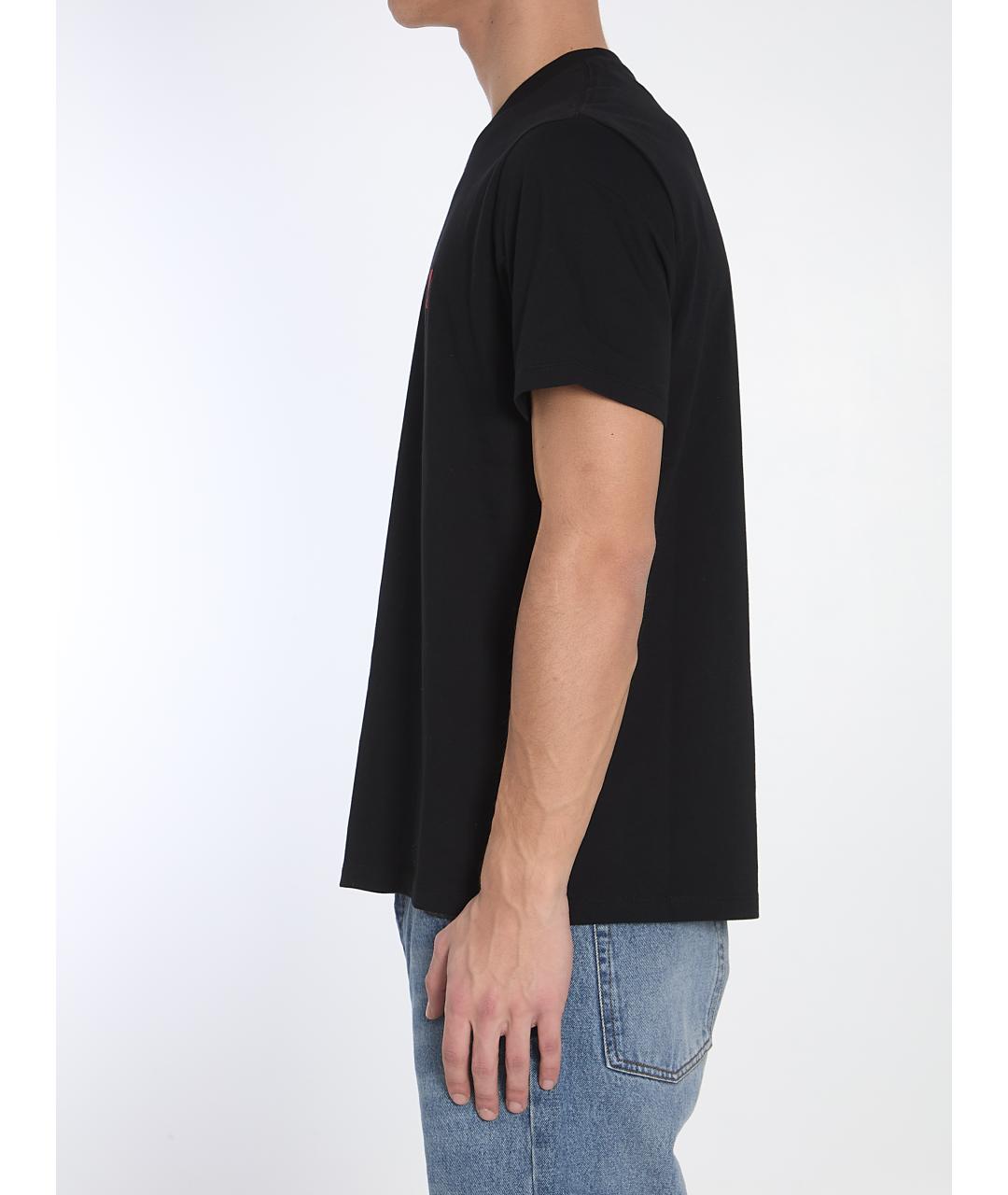 Ami Paris Черная хлопковая футболка, фото 4