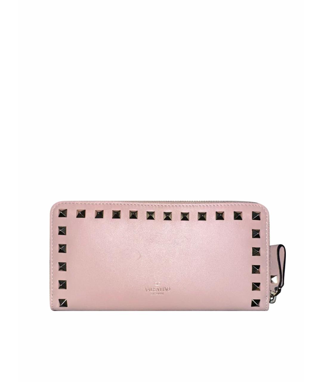 VALENTINO Фиолетовый кожаный кошелек, фото 1