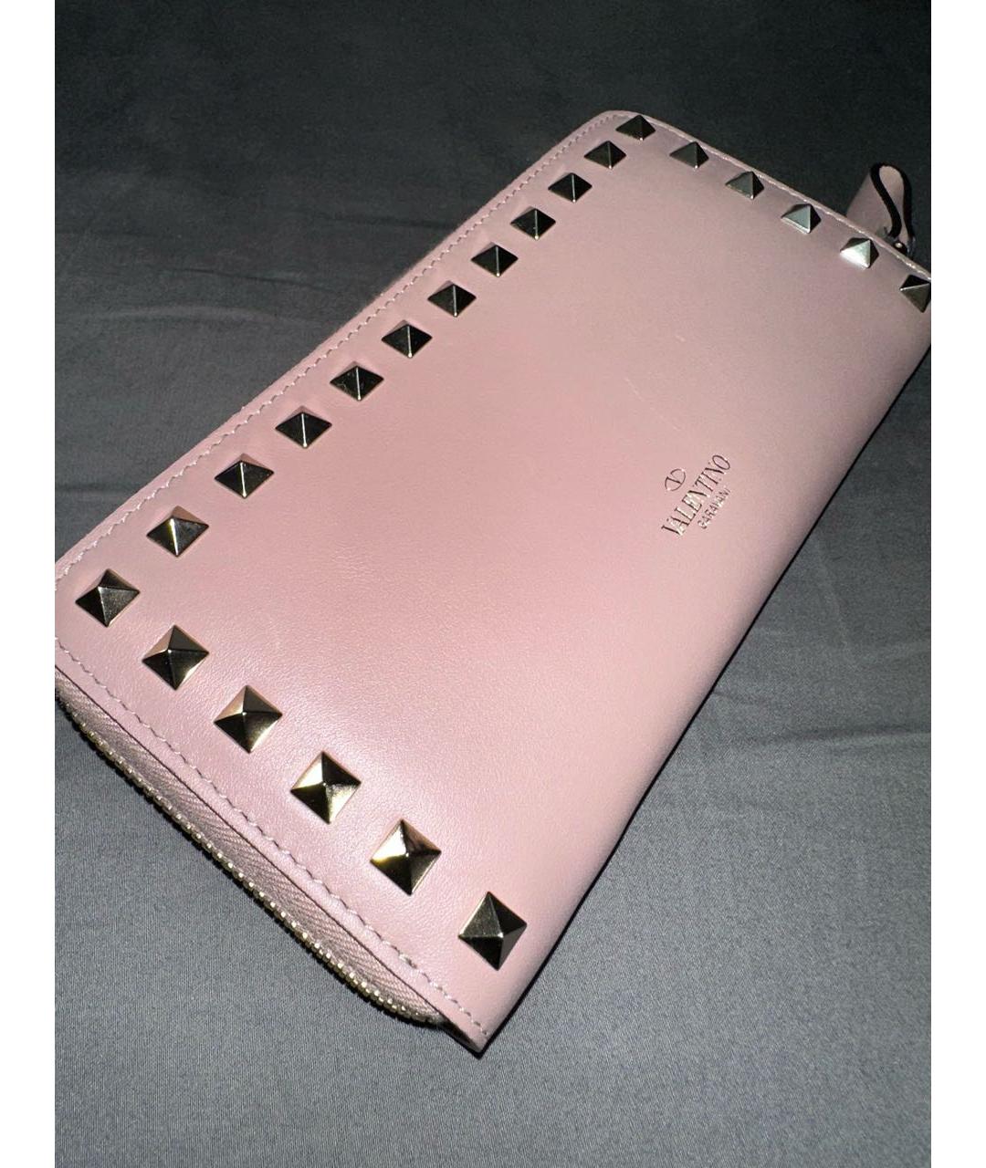VALENTINO Фиолетовый кожаный кошелек, фото 2