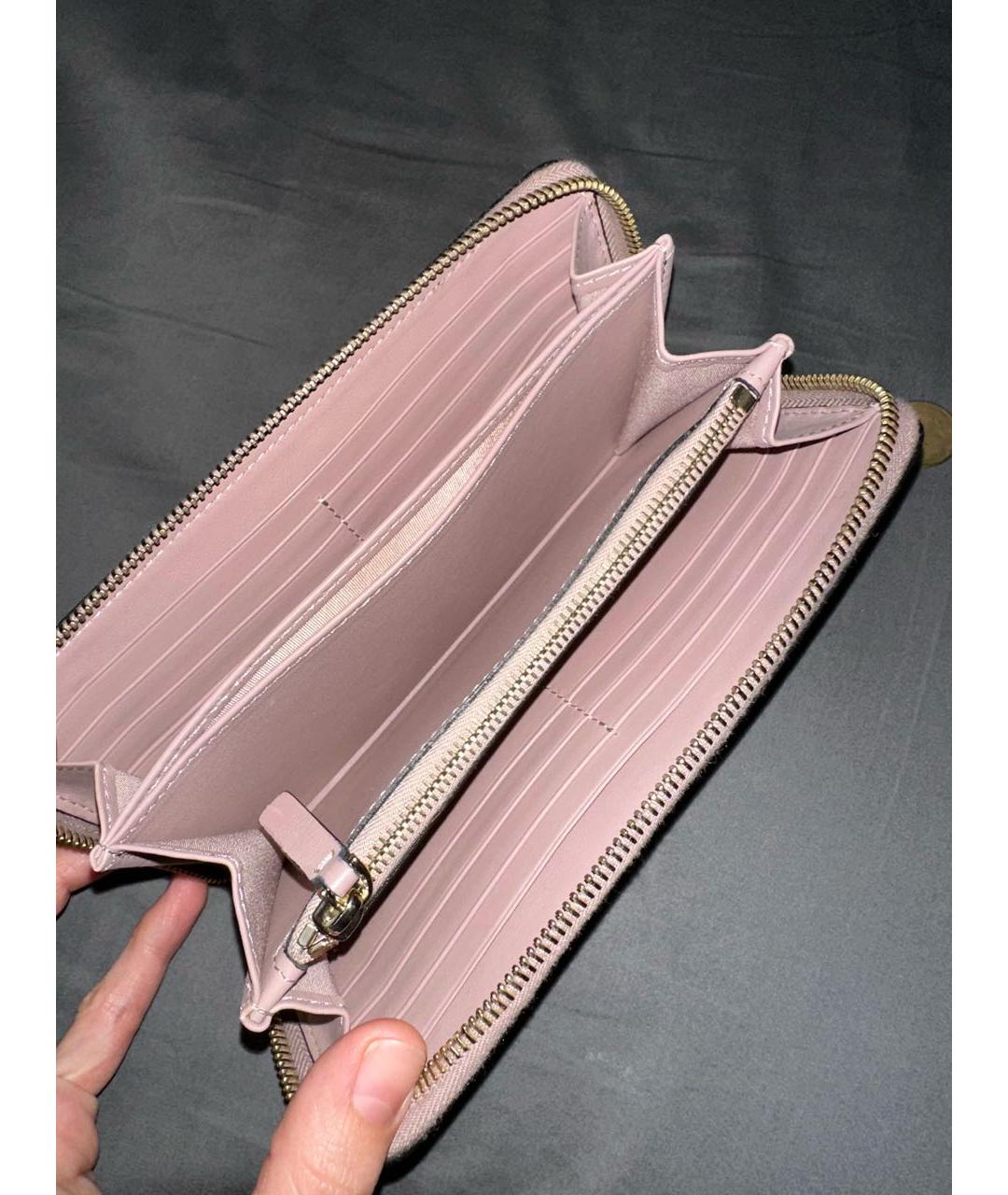 VALENTINO Фиолетовый кожаный кошелек, фото 4