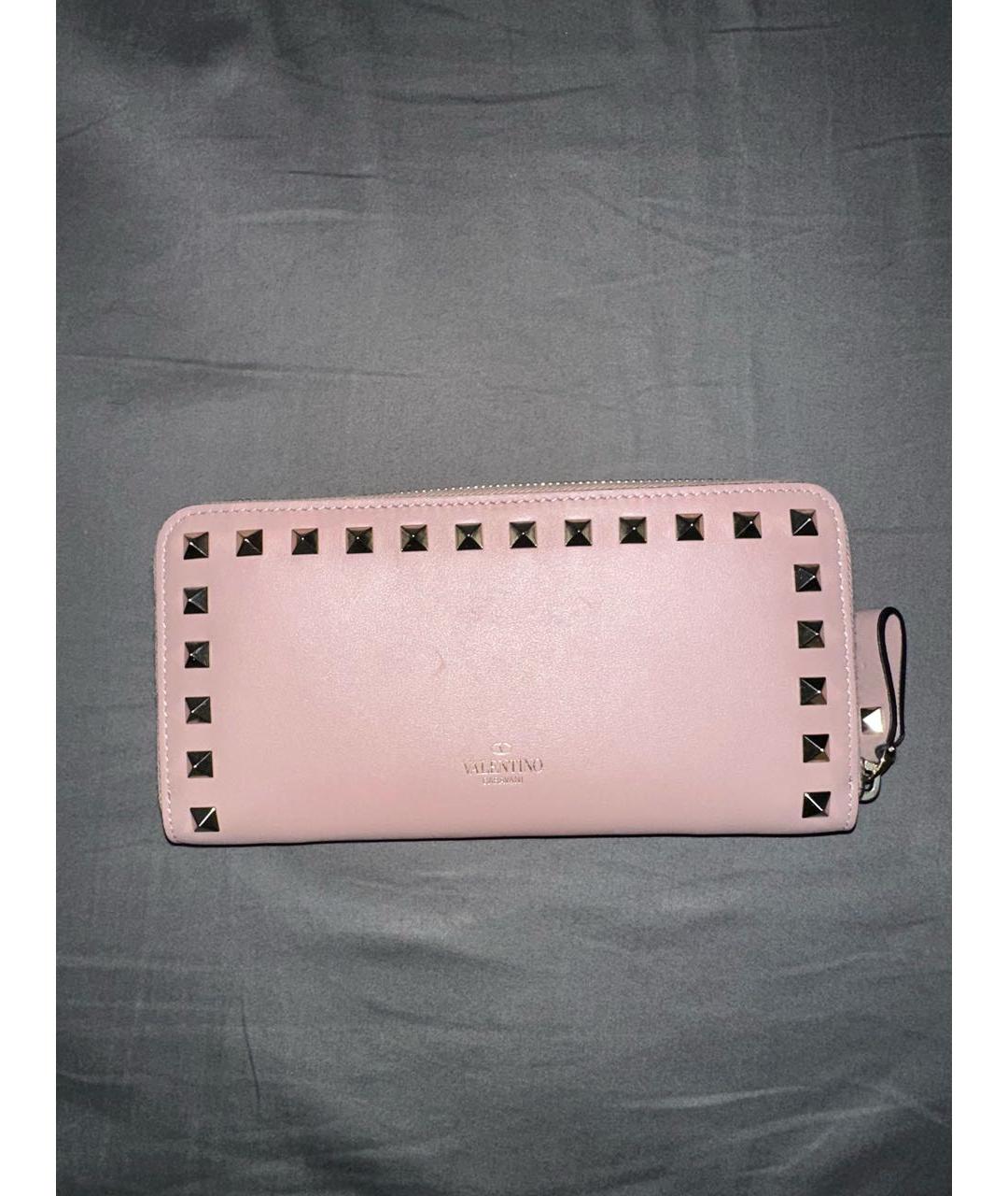 VALENTINO Фиолетовый кожаный кошелек, фото 5