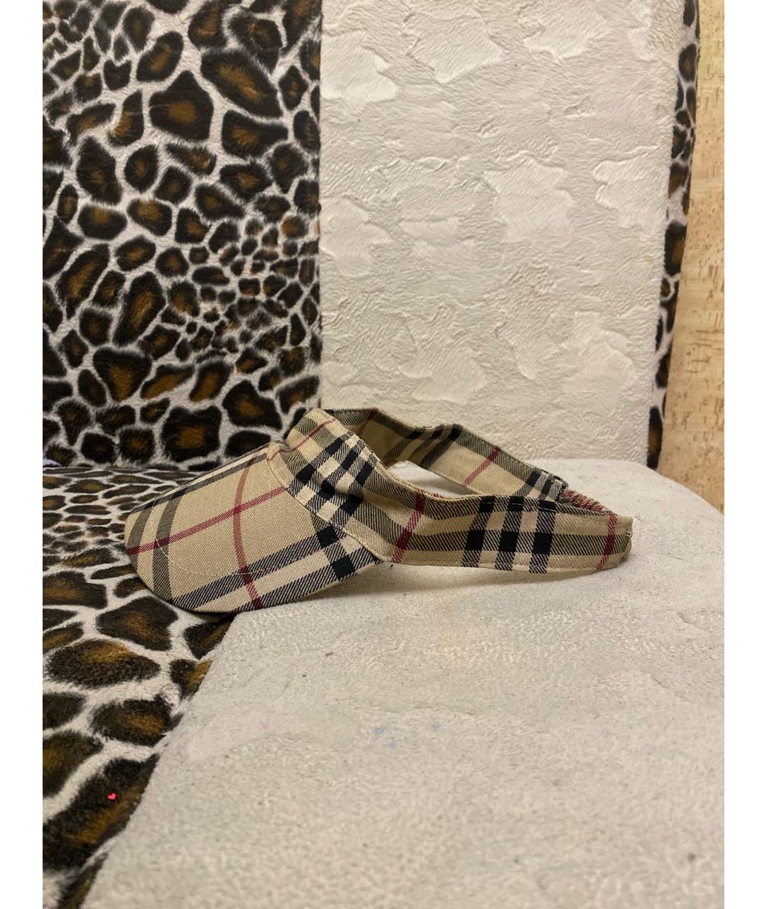 BURBERRY Бежевая хлопковая кепка, фото 3