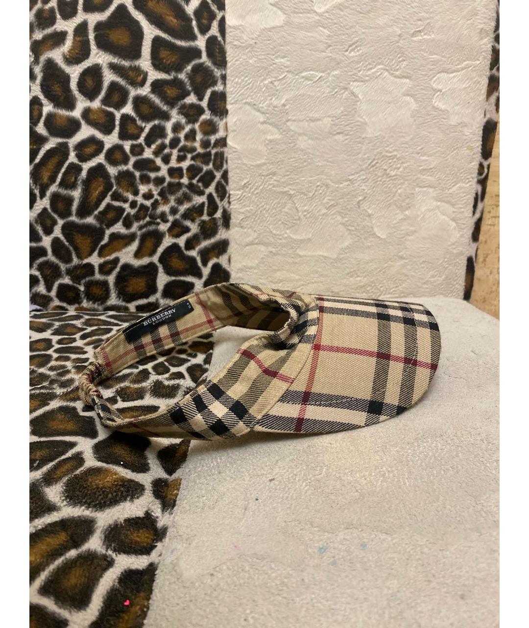 BURBERRY Бежевая хлопковая кепка, фото 2