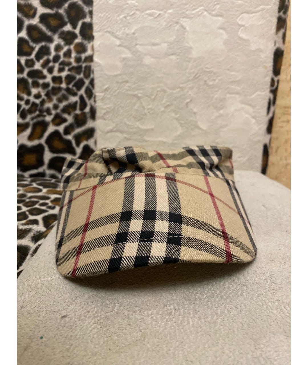 BURBERRY Бежевая хлопковая кепка, фото 5