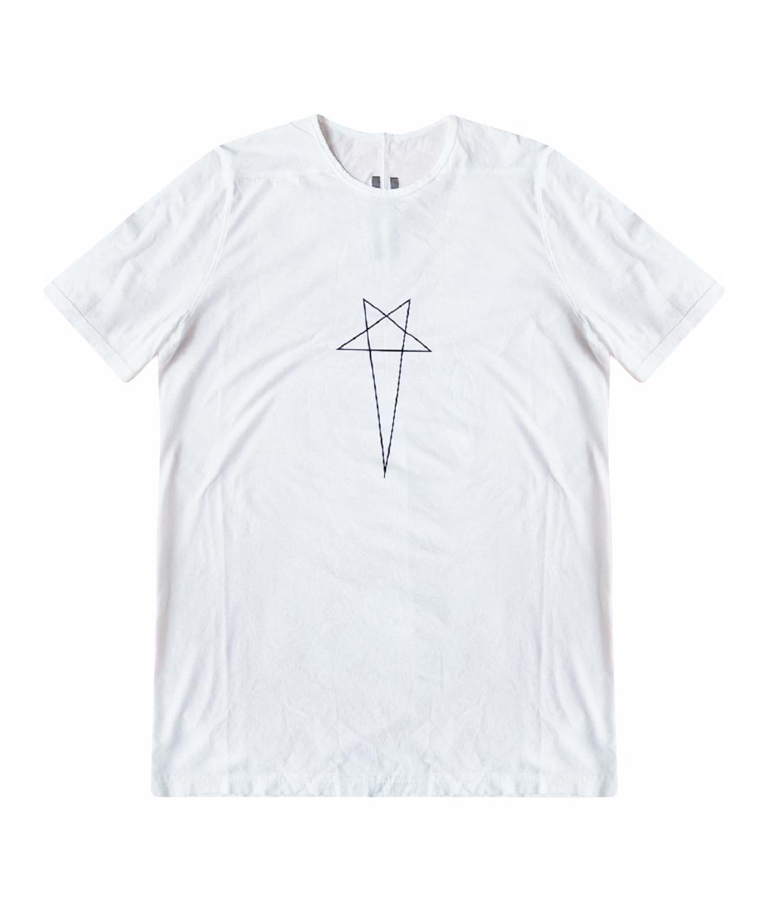 RICK OWENS DRKSHDW Белая хлопковая футболка, фото 1