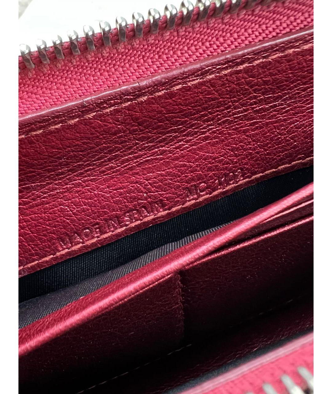 CHRISTIAN DIOR Бордовый кошелек из лакированной кожи, фото 5