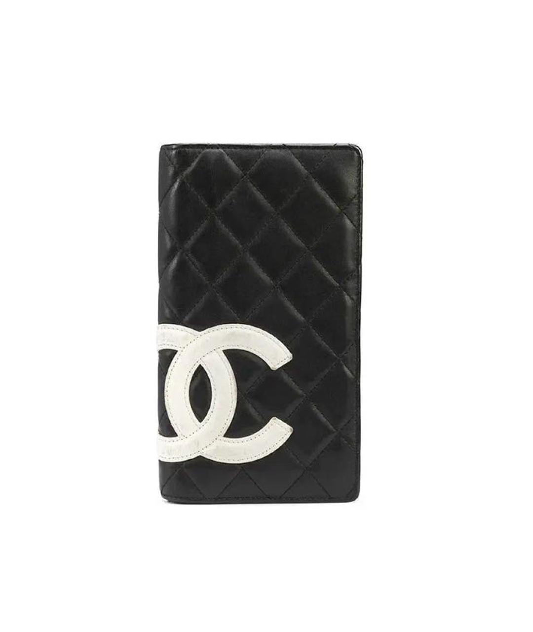 CHANEL Черный кожаный кошелек, фото 1