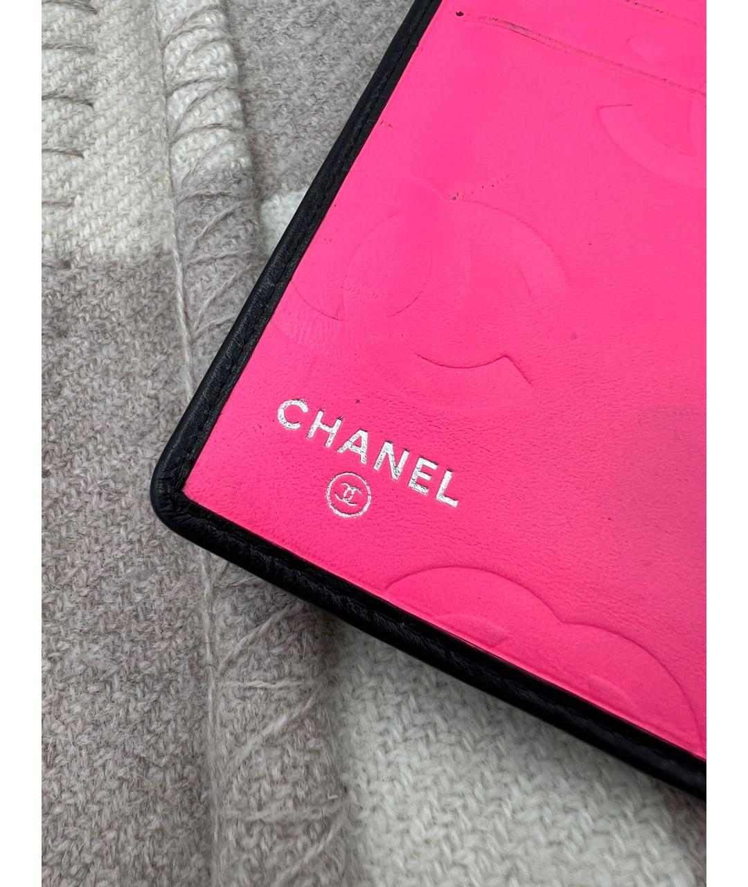 CHANEL Черный кожаный кошелек, фото 4