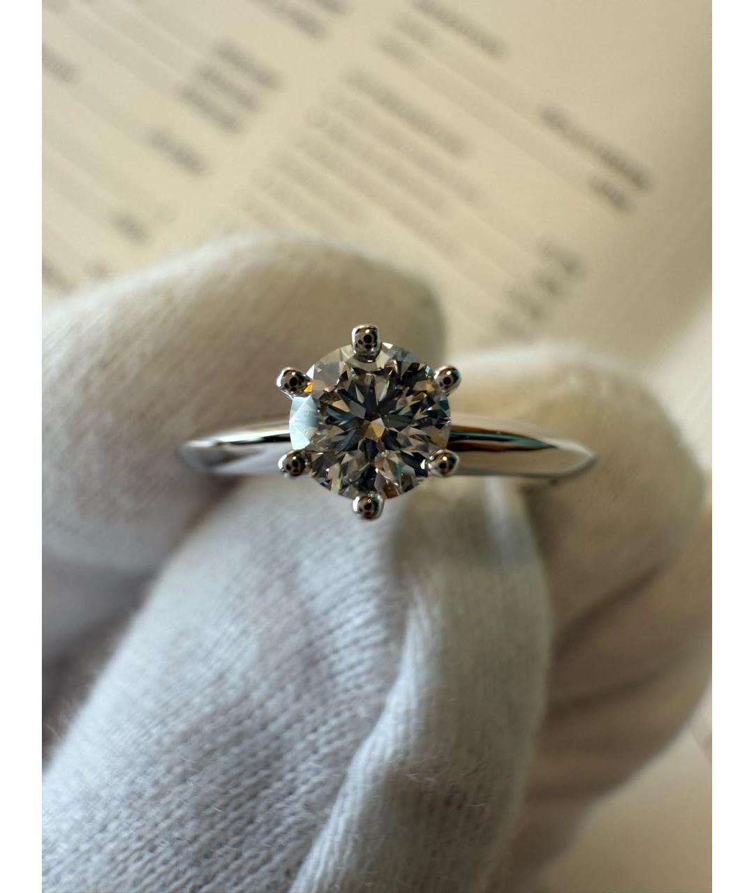 TIFFANY&CO Белое платиновое кольцо, фото 6