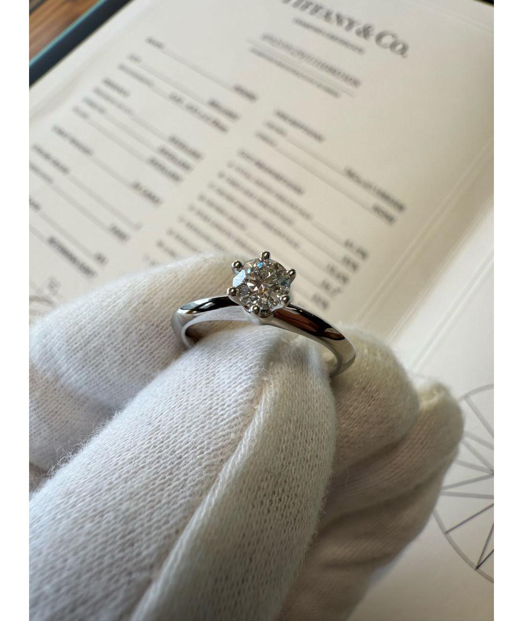 TIFFANY&CO Белое платиновое кольцо, фото 7