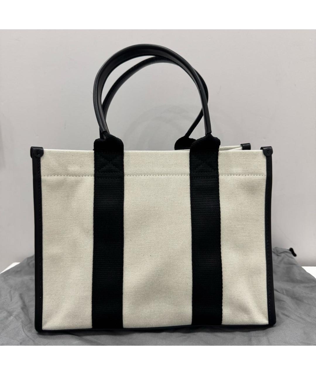 BALENCIAGA Белая тканевая сумка тоут, фото 4