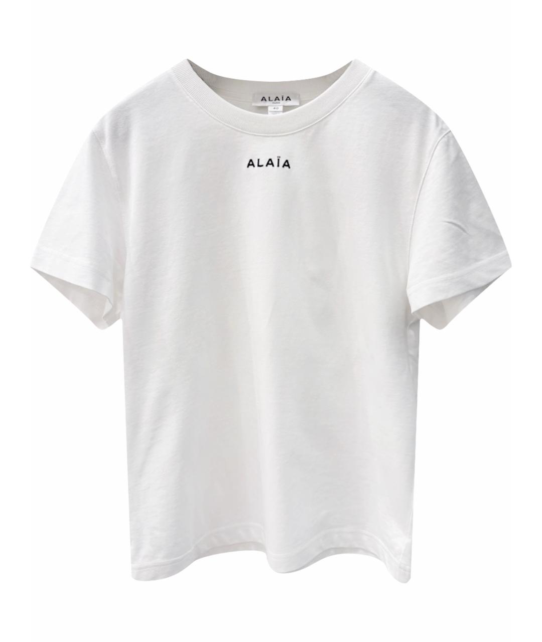 ALAIA Белая хлопковая футболка, фото 1