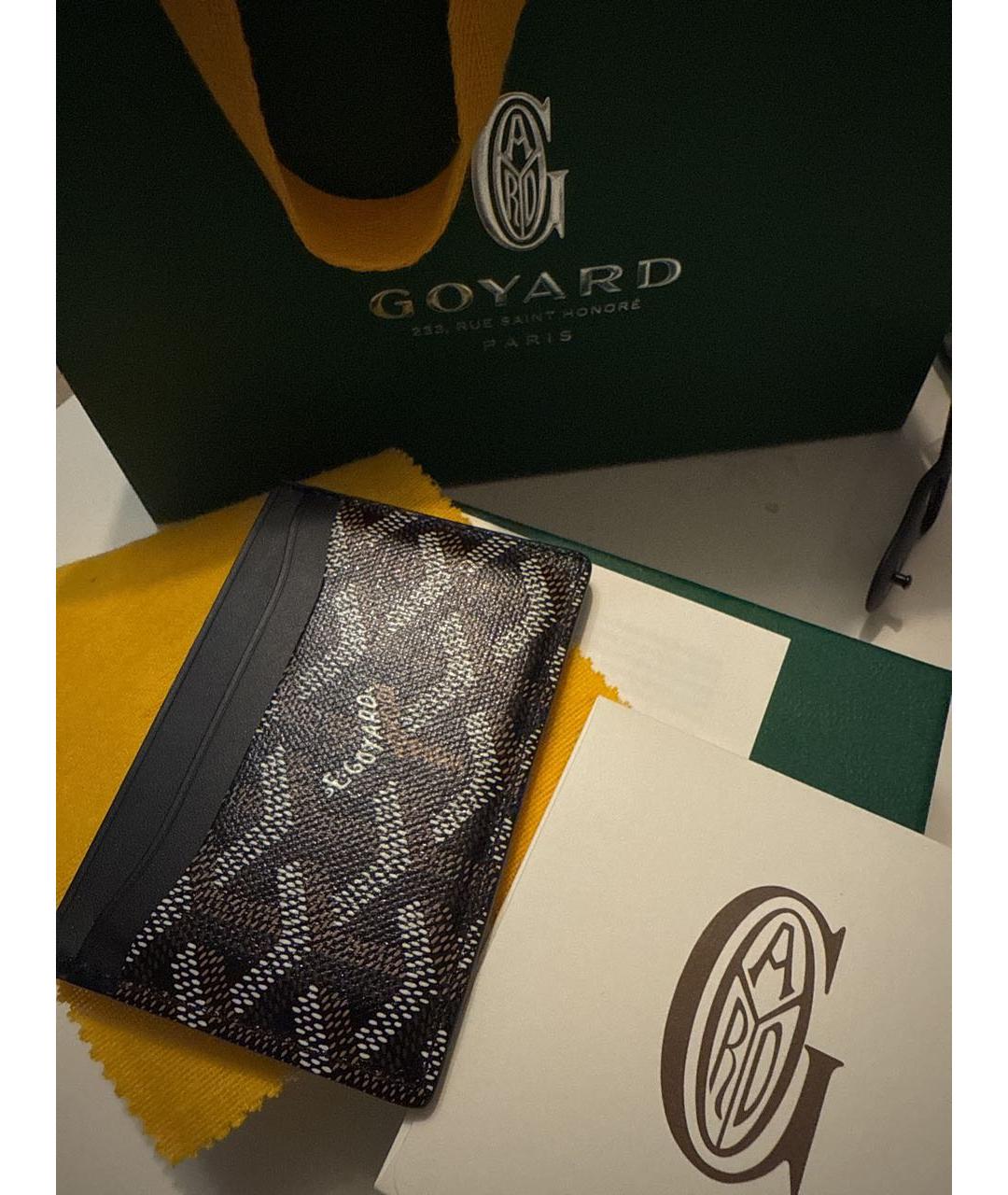 GOYARD Черный кожаный кардхолдер, фото 3