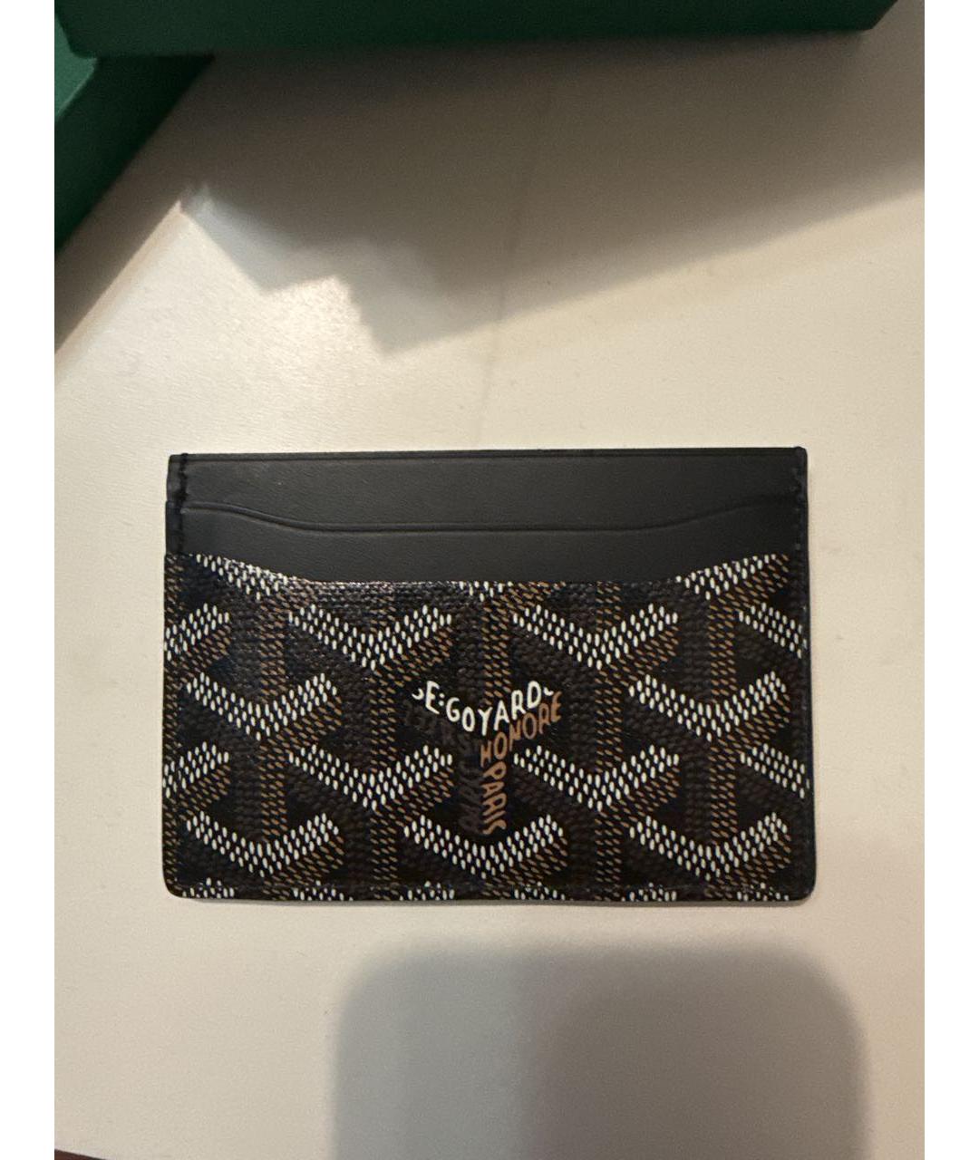 GOYARD Черный кожаный кардхолдер, фото 4