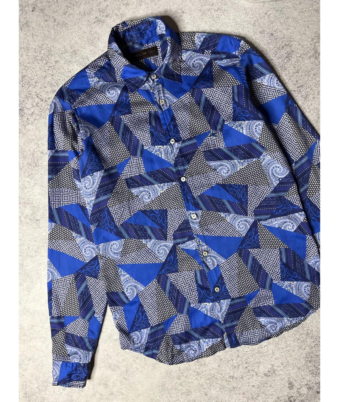 ETRO Темно-синяя хлопковая кэжуал рубашка, фото 3