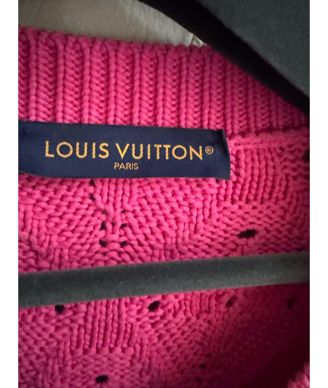 LOUIS VUITTON Фуксия хлопковый джемпер / свитер, фото 3