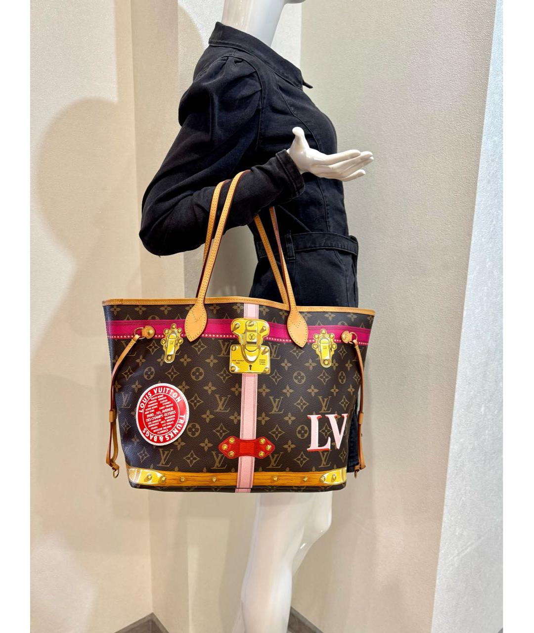 LOUIS VUITTON Коричневая сумка тоут, фото 5